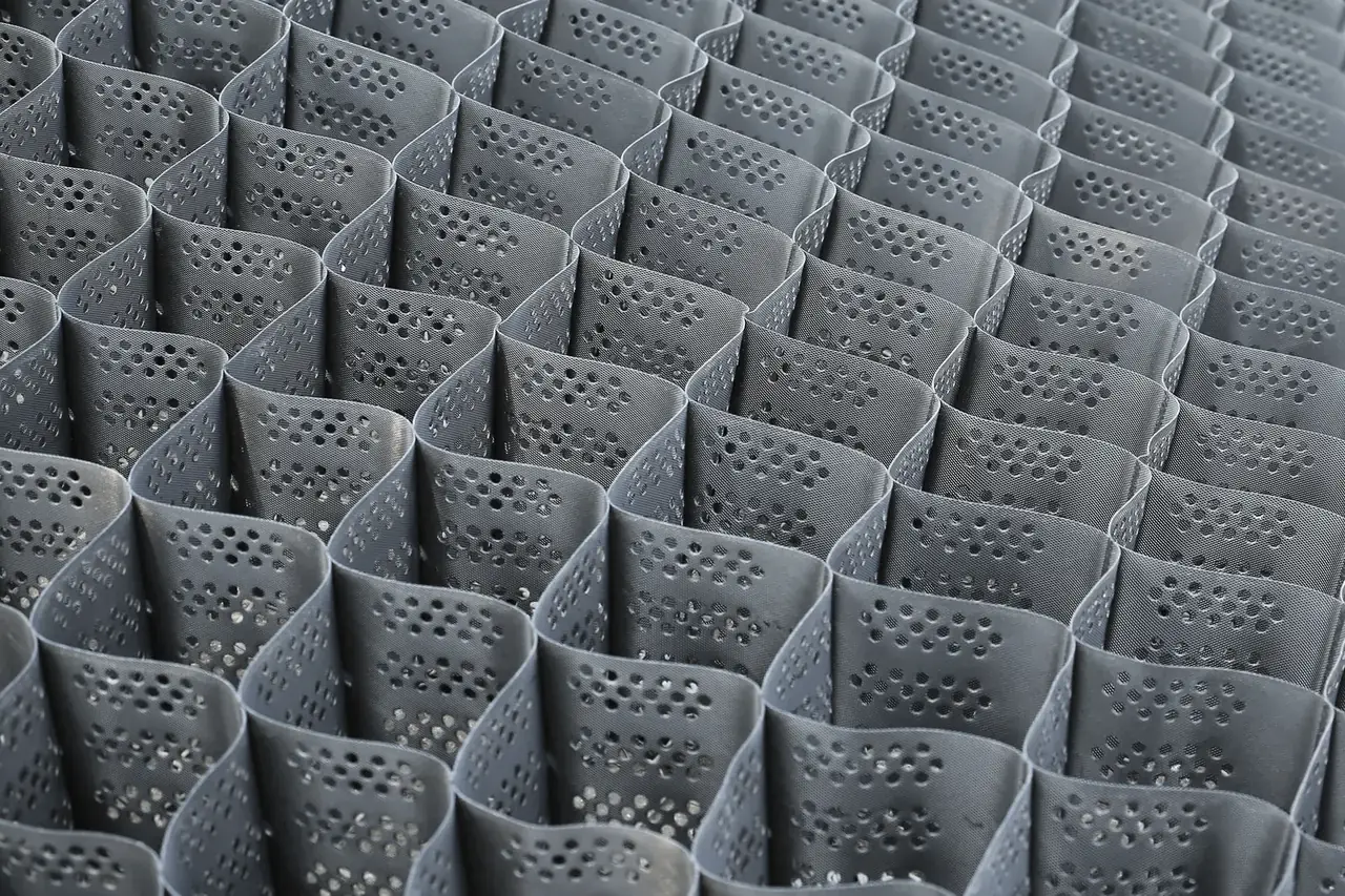 Machined stainless steel surface in a modern industrial design